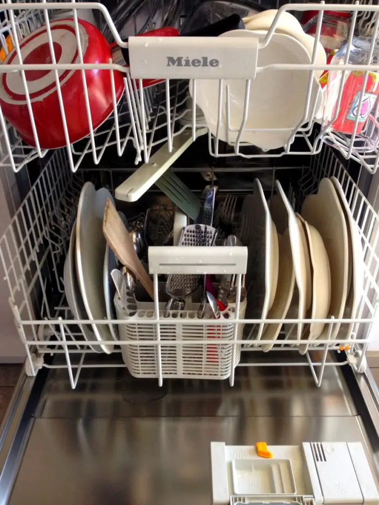 Wooden spoon in dishwasher