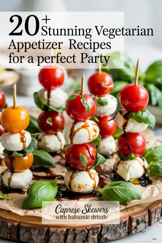 Caprese Skewers with Balsamic Drizzle