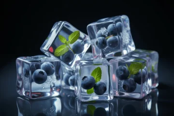 Crystal Clear Ice Cubes with fruits in them