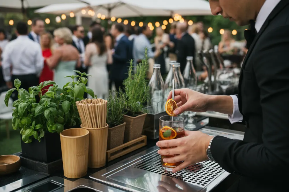 Bartender preparing the latest summer drinks trend