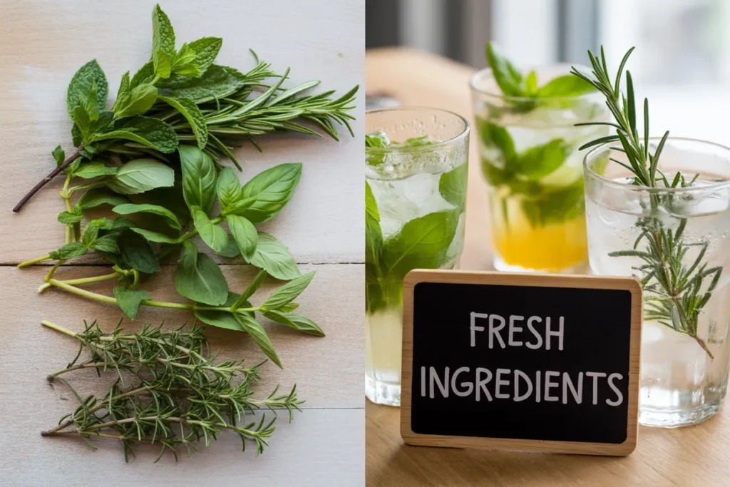 Image showing drinks that can be made with fresh ingredients,