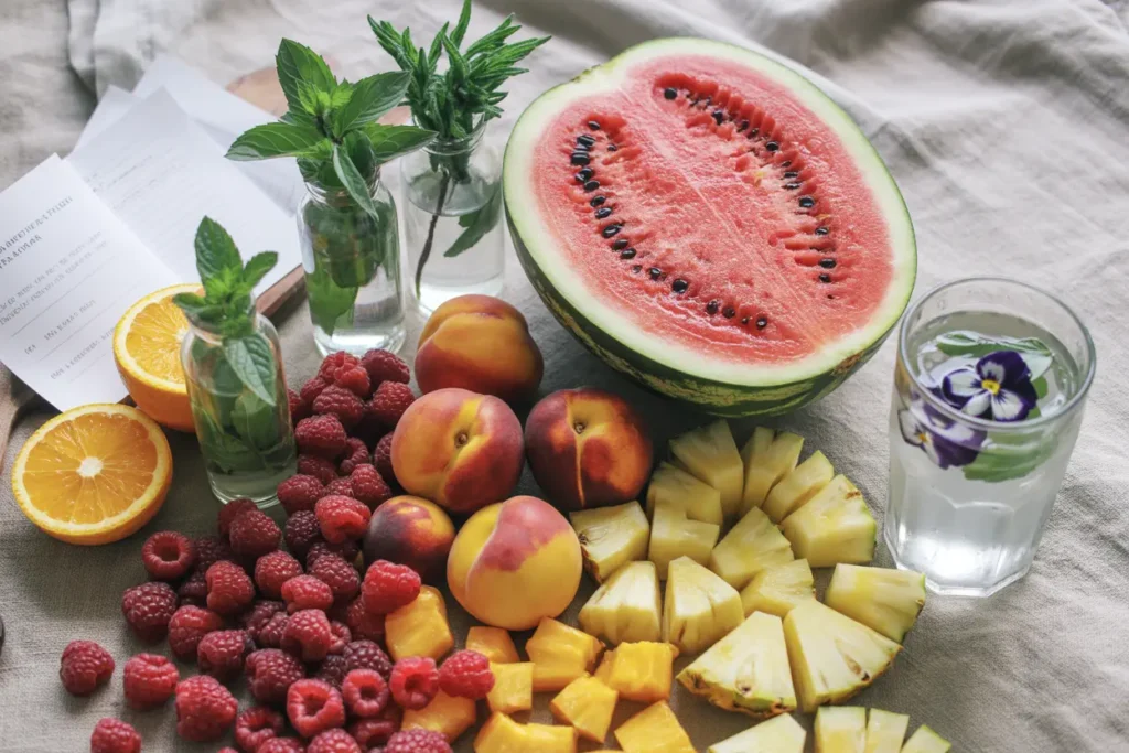 Summer Party a selection of hydrating fruits