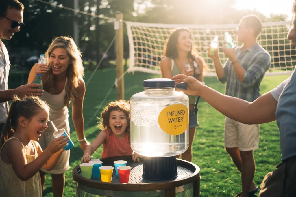 Summer Party Family with Hydrating Water