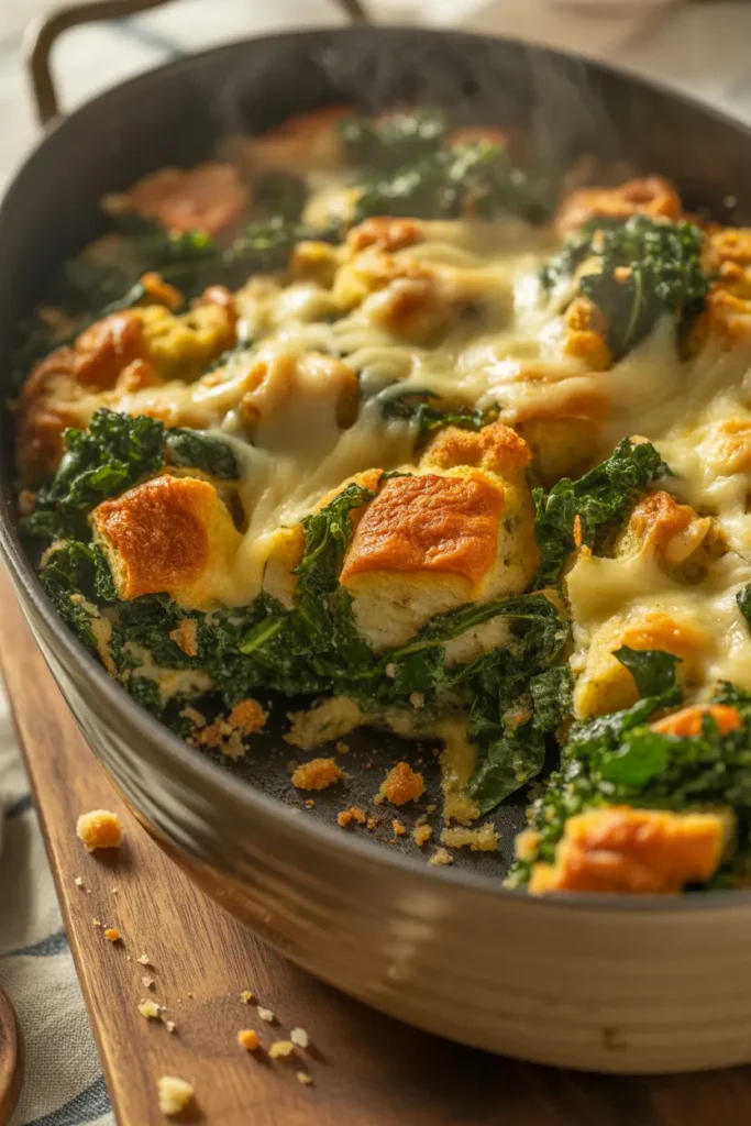 Cheesy Winter Green stuffing with Kale