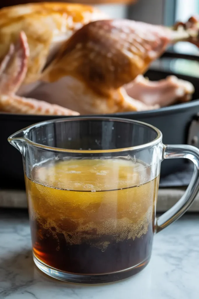 Fat separating in a fat separator - flavour bomb coming up!