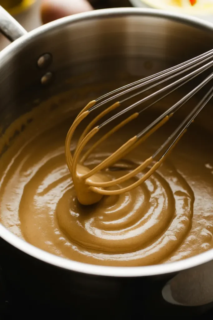 Roux for a thanksgiving gravy - just whisked to become silk