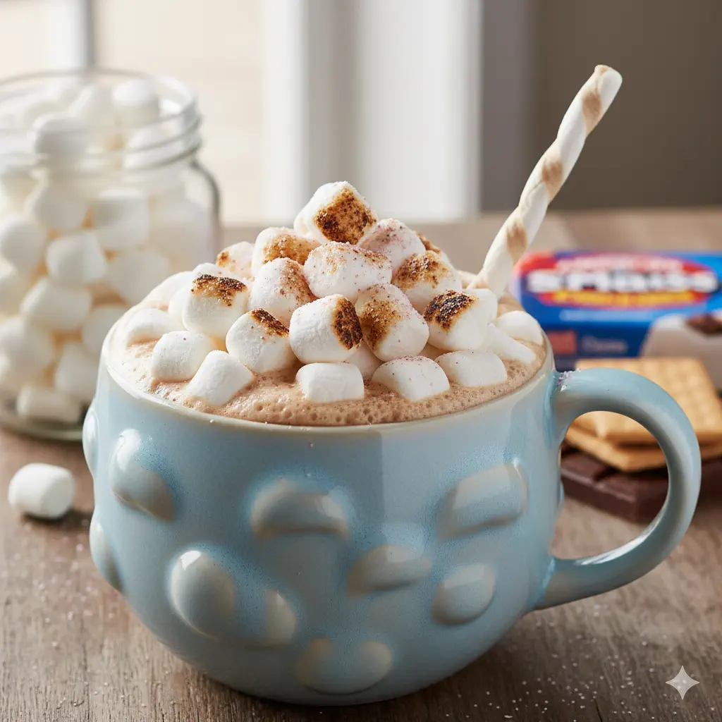 The vanilla sweetness of marshmallows throughout the drink,