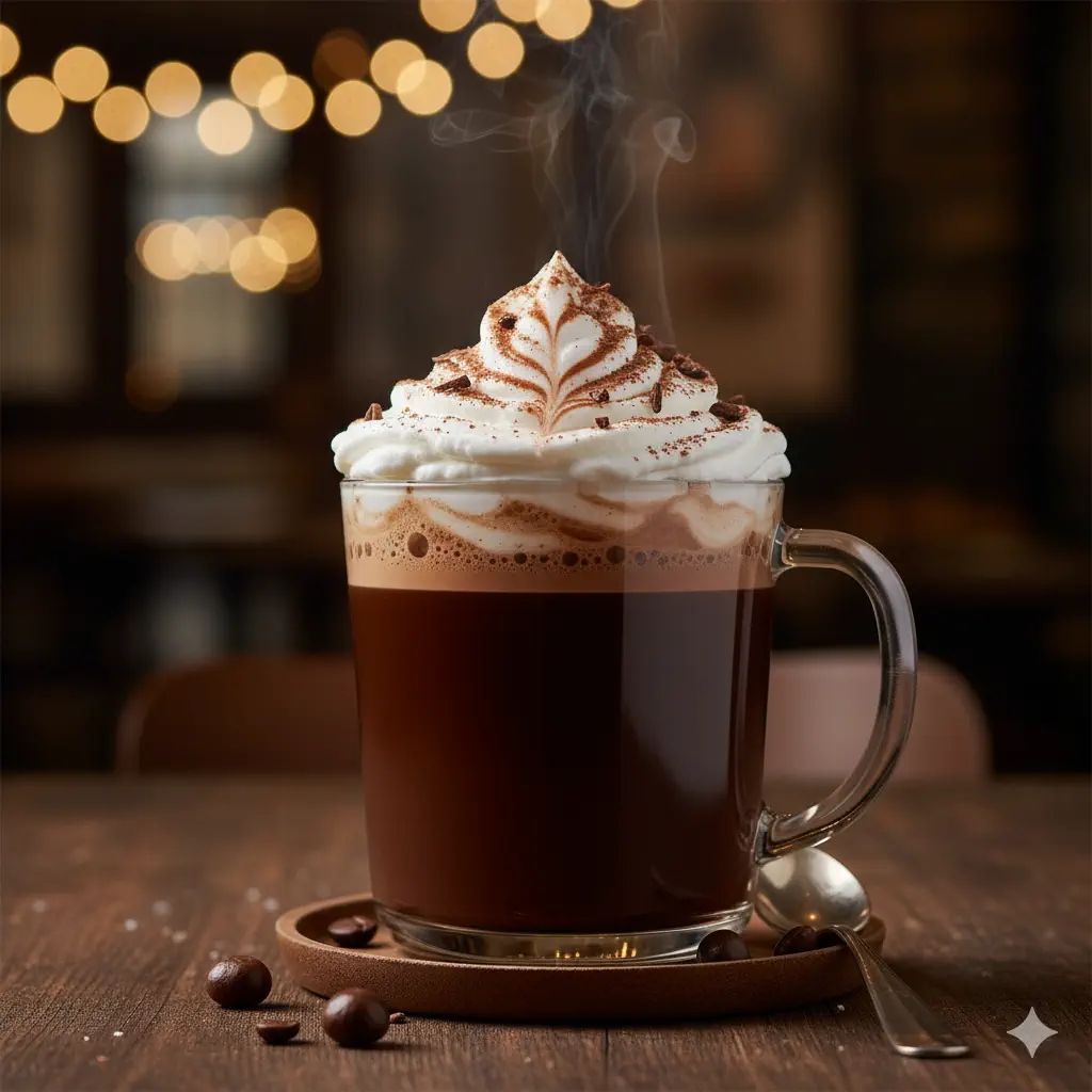 Mocha and chocolate - the perfect pick-me-up chocolate drink!