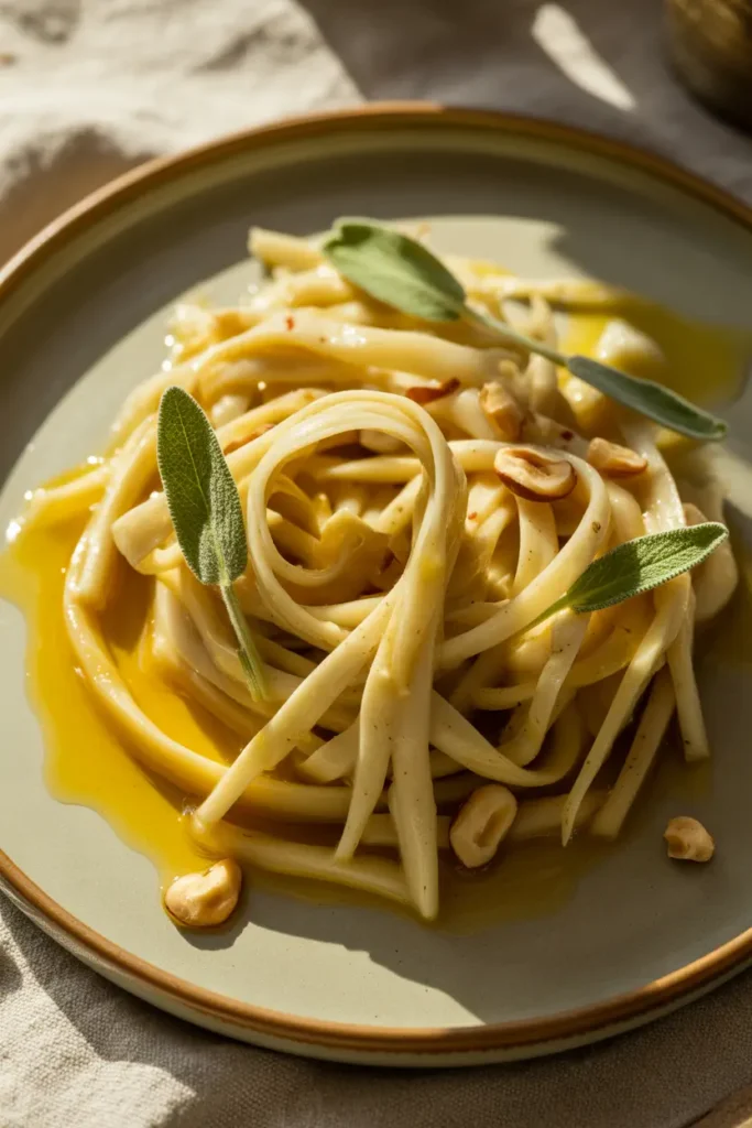 Parsnip Ribbons with Hazelnut Brown Butter and Sage