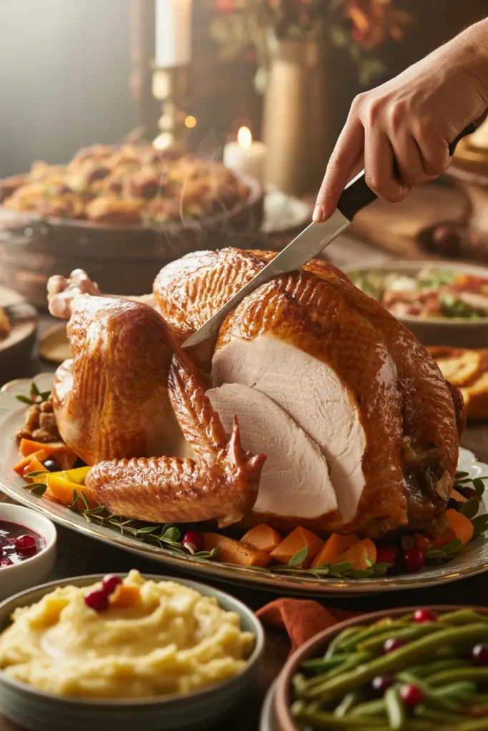 Roast Turkey being Carved Up