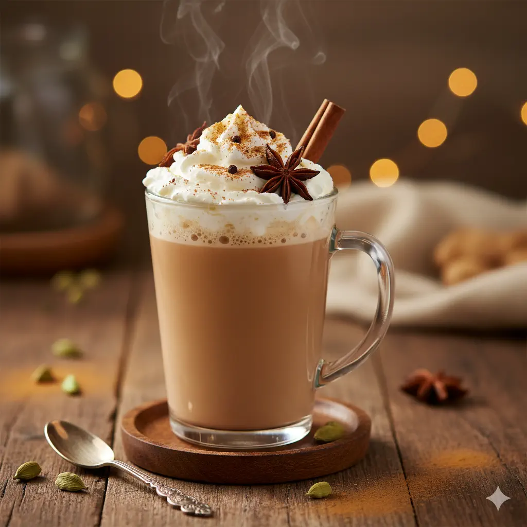 Chai Spices infused into hot chocolate