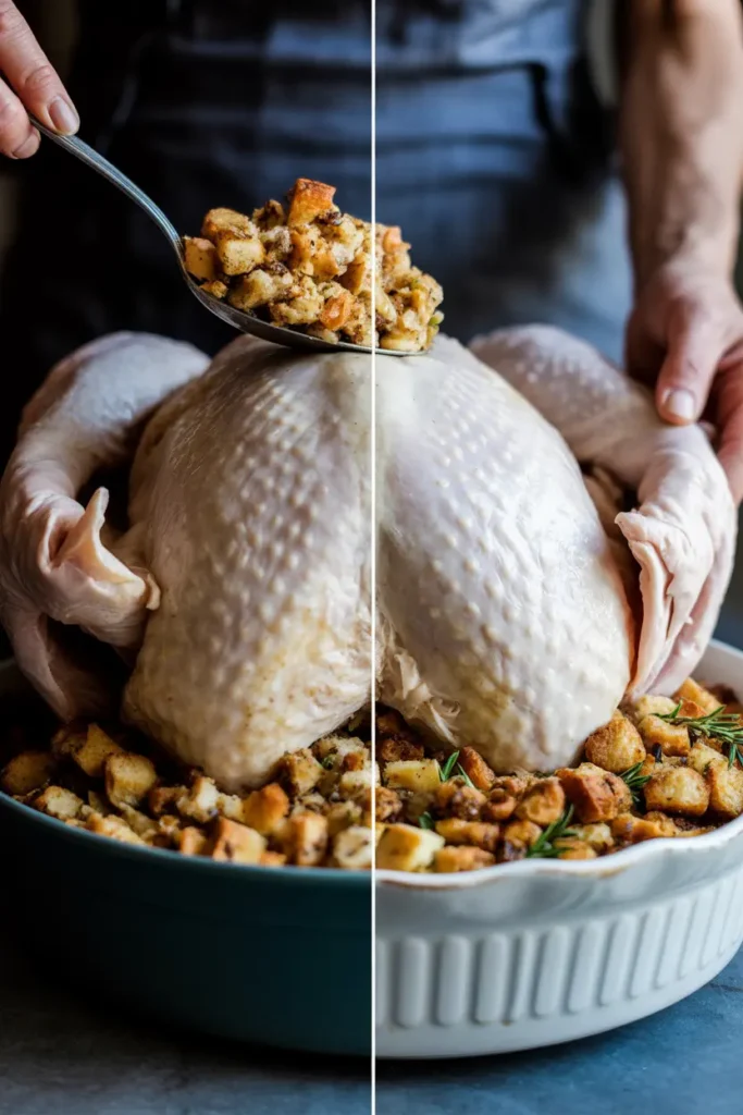 The Stuffing Dilemma: Inside or Outside?