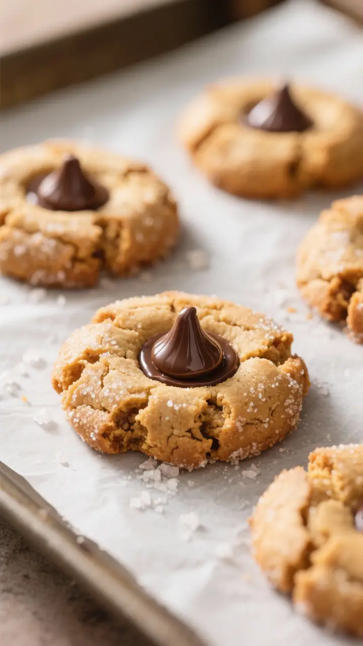 Close-up detail: freshly baked Pumpkin Blossom Cookies just out of the oven, warm and puffed with de