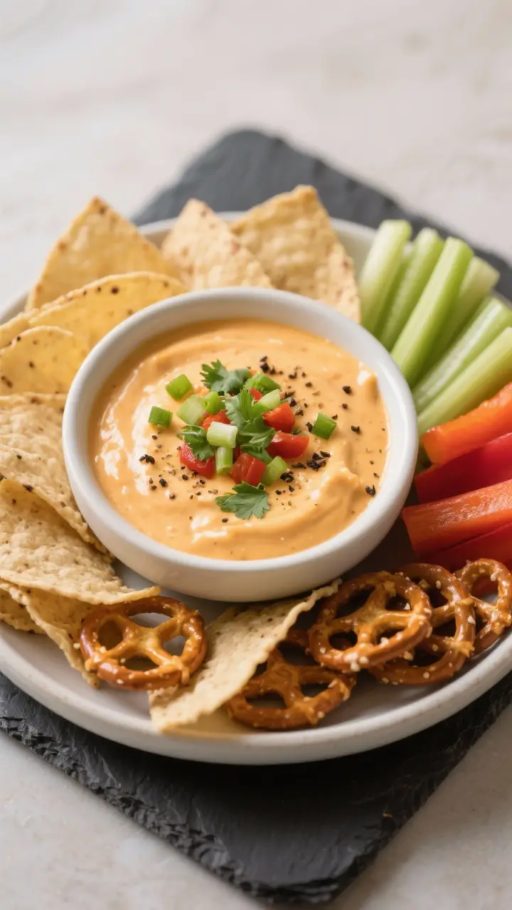 Final dish presentation: Restaurant-quality bowl of finished Rotel Cheese Dip, ultra-smooth and scoo