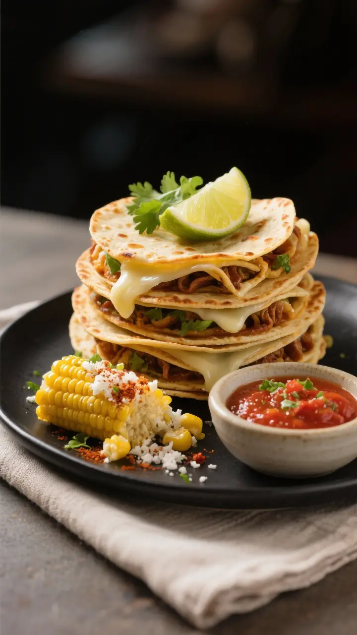 Final plated presentation: Restaurant-quality plate of Taco Twists stacked in a neat spiral pile on 