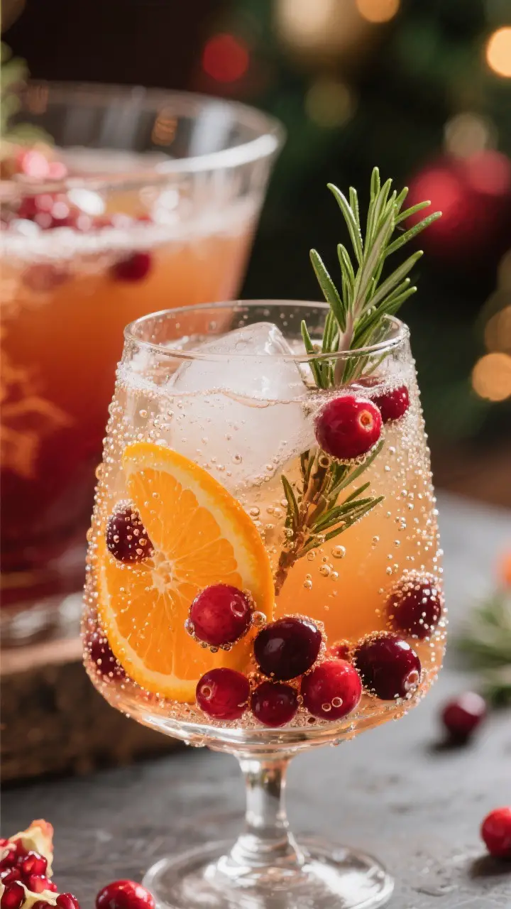 Final presentation close-up: Macro detail of a single served glass of the finished punch—effervesc