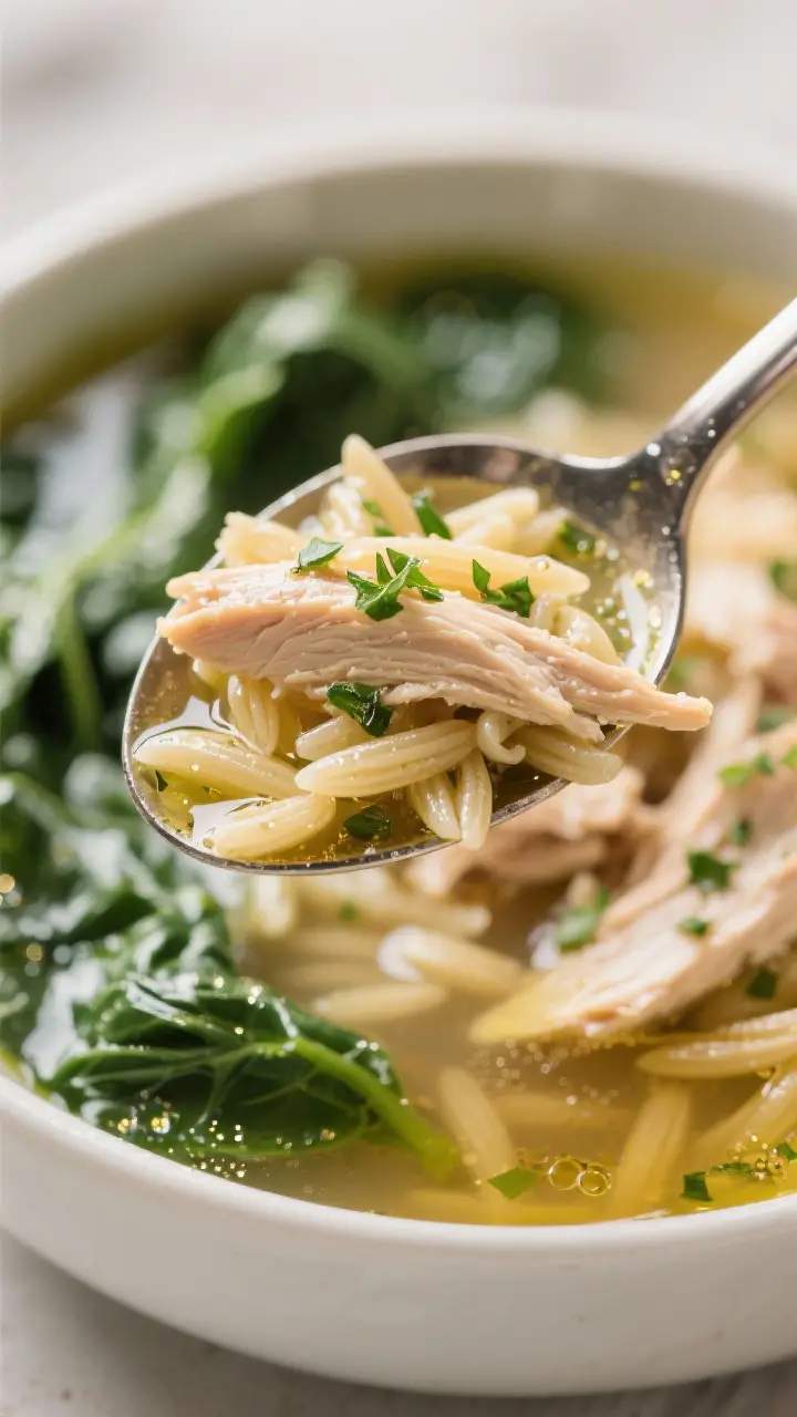 Close-up final dish detail: Extreme close-up of a spoonful lifted from the bowl showing glistening b