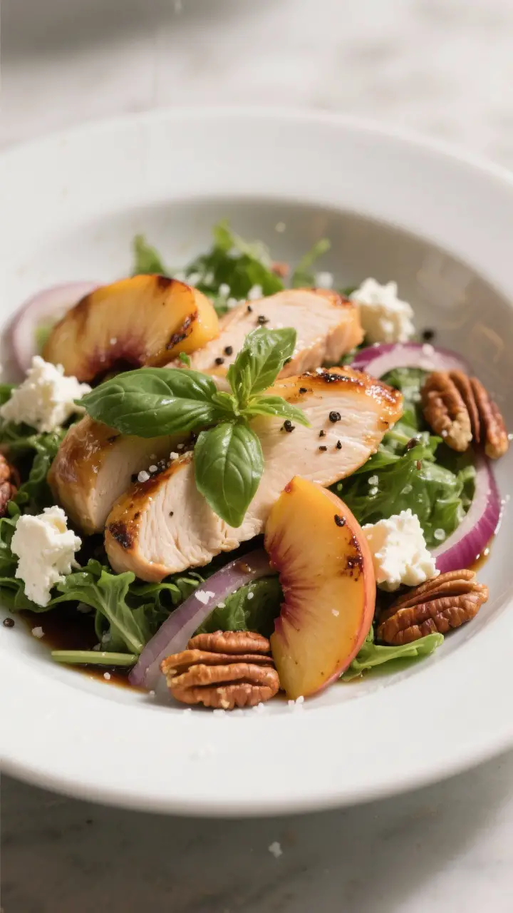 Final plated dish — Restaurant-quality presentation: Tight, hero close-up of the finished Grilled