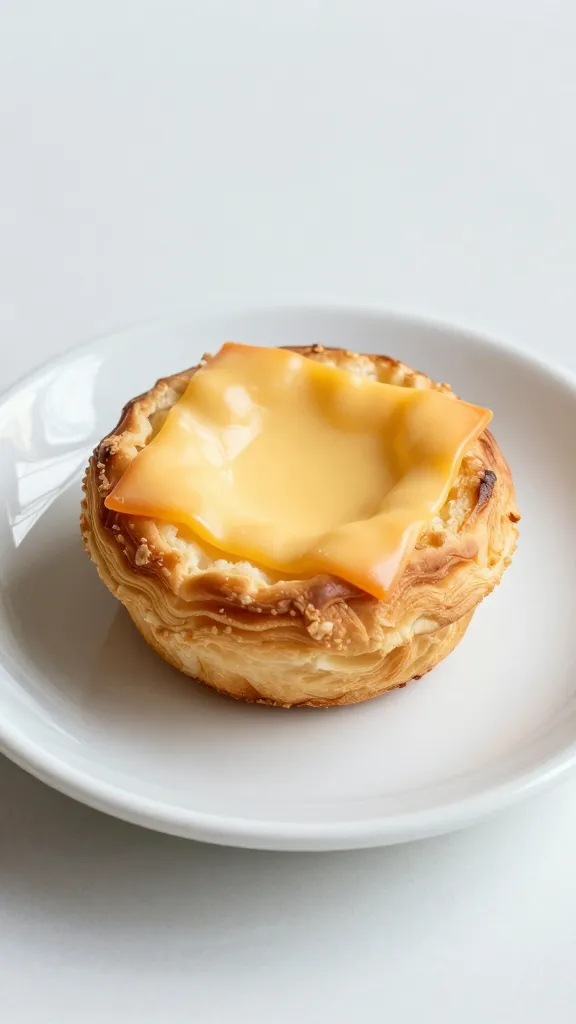 buttery mini cheese danish on white ceramic saucer