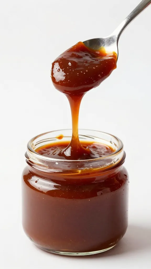 spoonful of thick gochujang paste, studio lighting