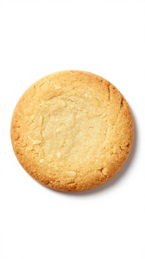 single baked cookie against white seamless backdrop