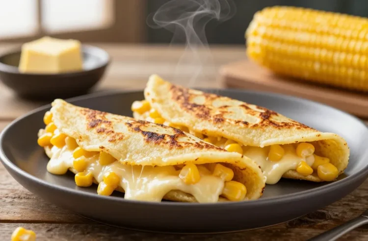 Venezuelan Sweet Corn Cachapas with Melty Cheese Bliss