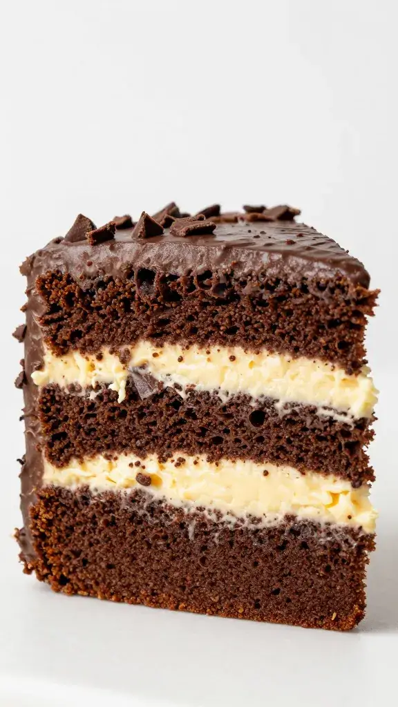 buttermilk chocolate cake layer interior cross-section