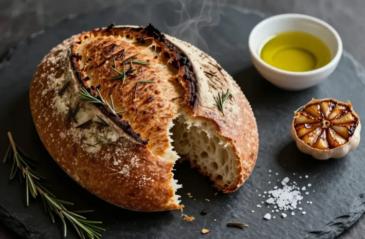 Rosemary & Roasted Garlic Artisan Bread That Wins Dinner