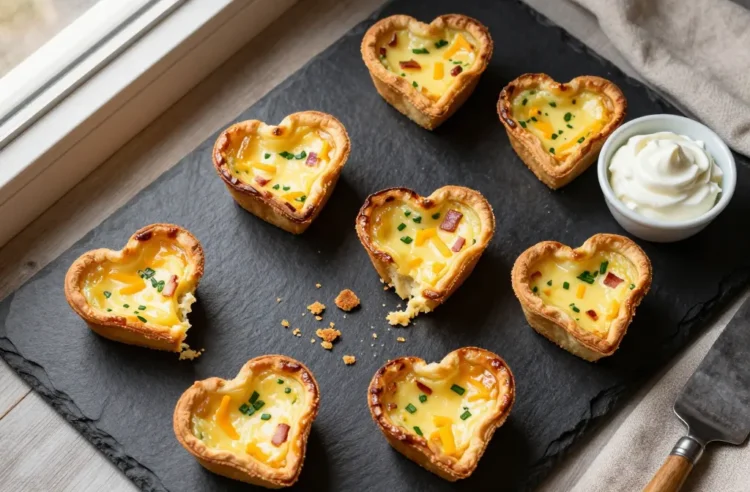 Mini Quiche Hearts That Vanish in Two Bites