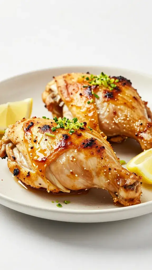baked chicken tender with lemon zest, studio lighting