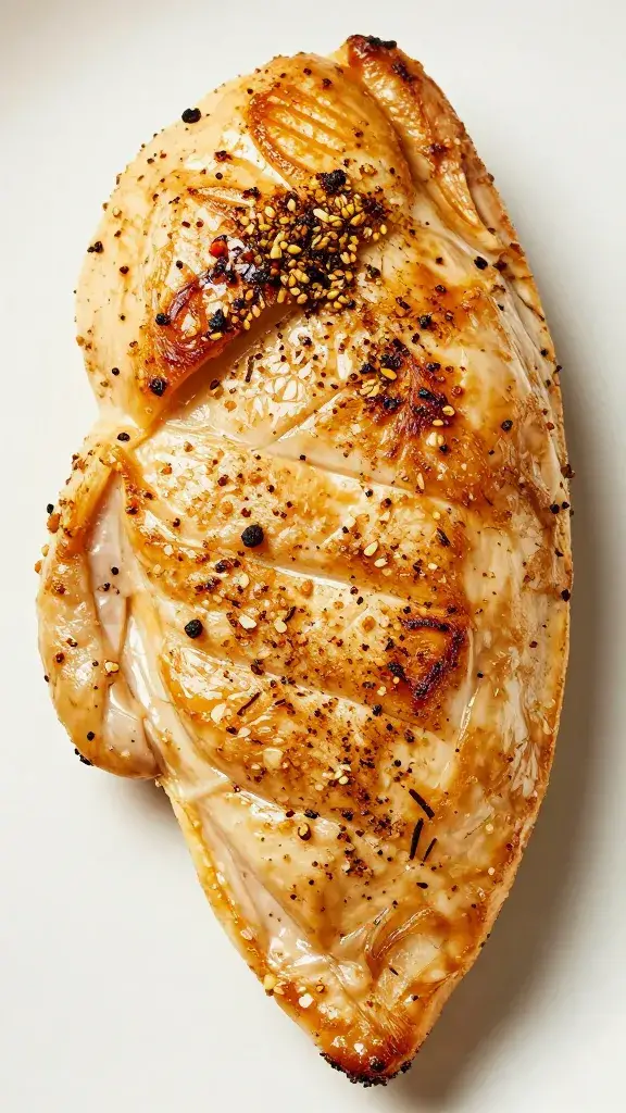golden roasted chicken breast with cumin-coriander rub