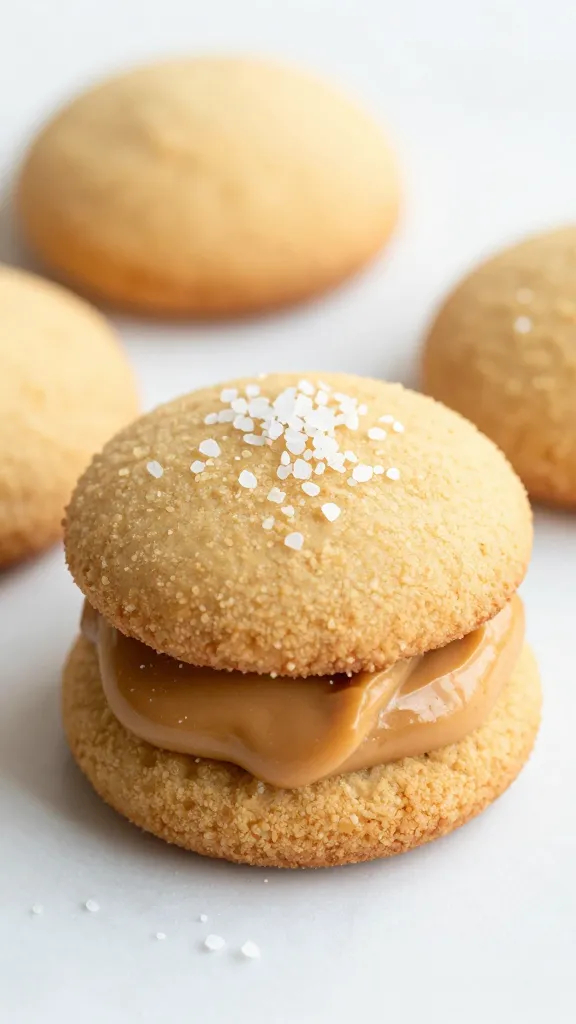 peanut butter no-bake coconut cookie, coarse sea salt sprinkle