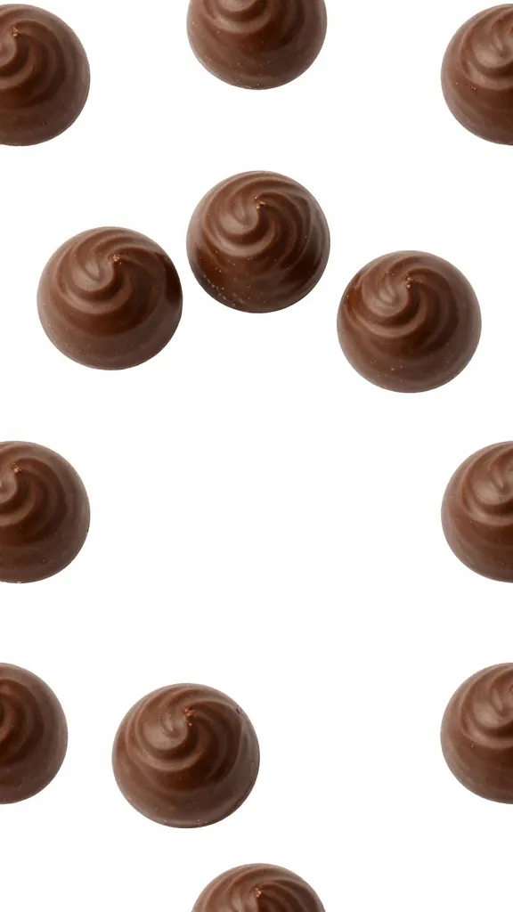 espresso-swirled chocolate shell truffle, seamless background