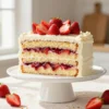 Vanilla Cake with Strawberry Filling That Screams Summer