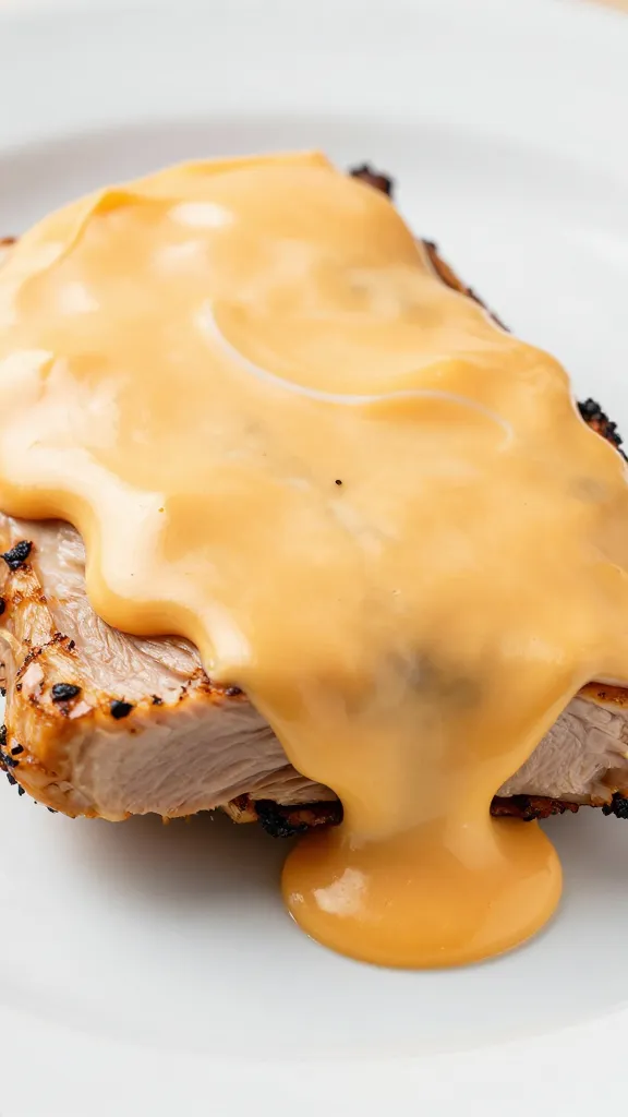 melted cheddar slice draped over grilled turkey