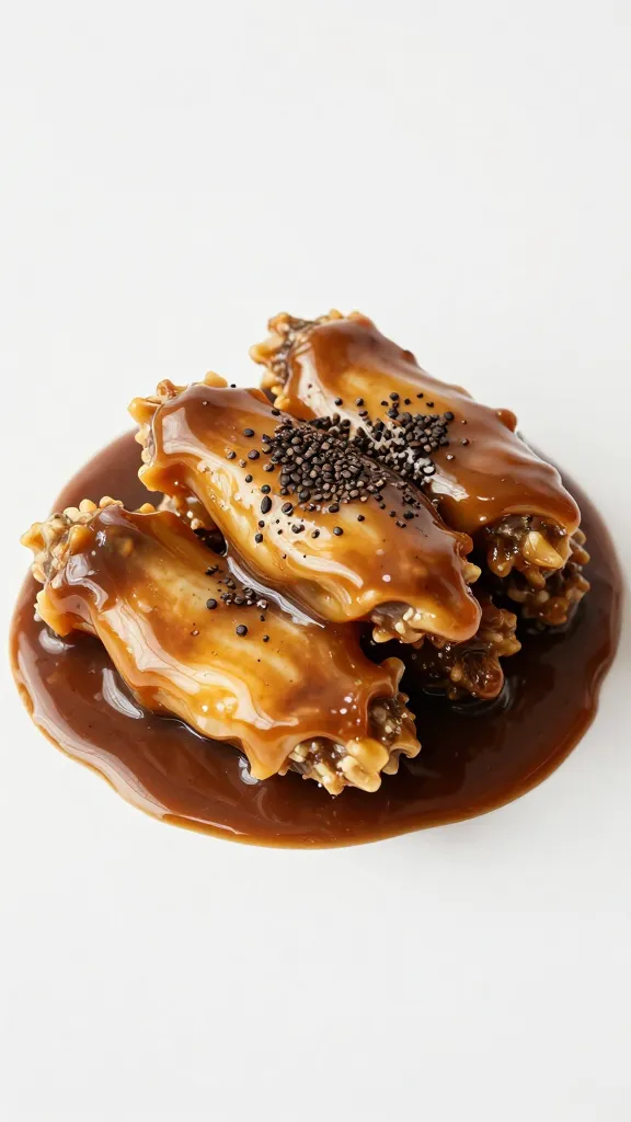 golden wing dripping ranch-truffle glaze