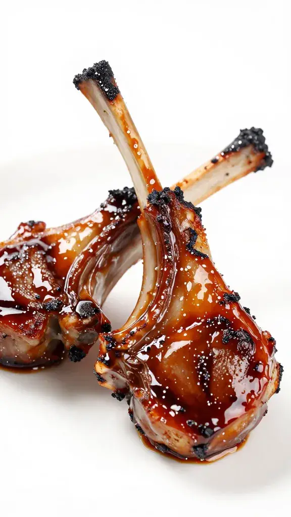 charred lamb chop lacquered with monkey gland glaze