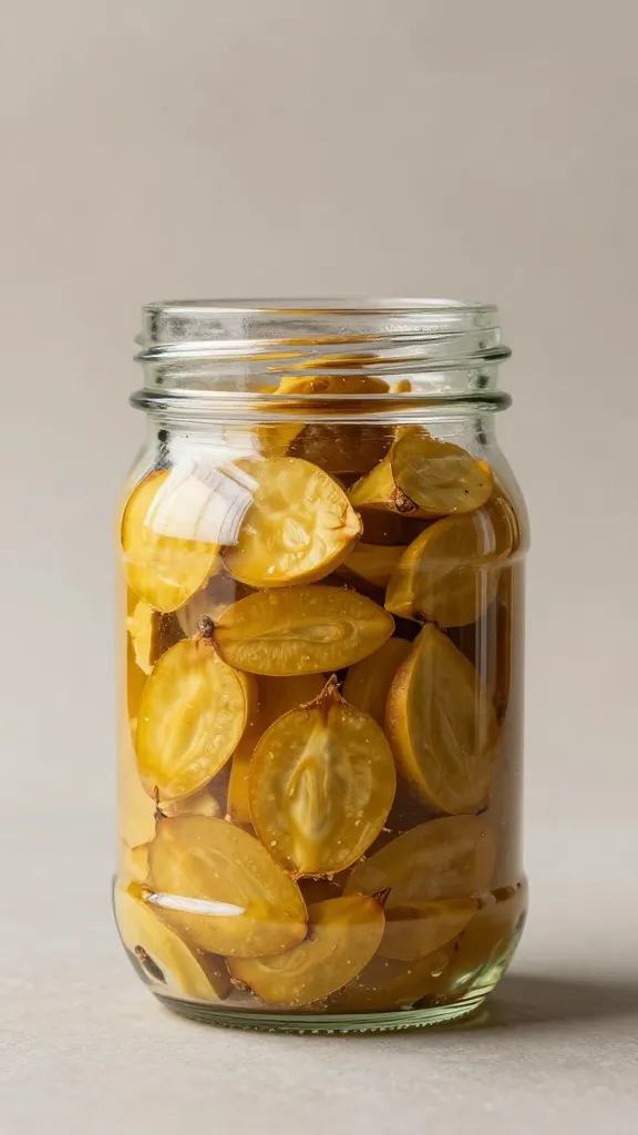 glass jar of Colombian aji on neutral backdrop