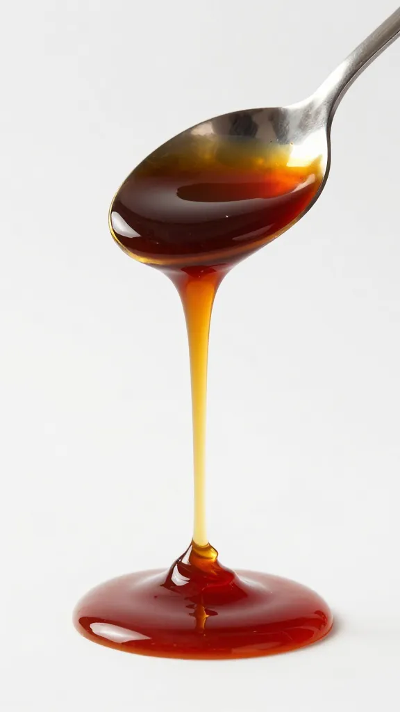 spoon dripping Huancaína sauce, studio lighting