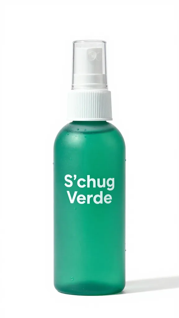 squeeze bottle of S’chug Verde, label forward