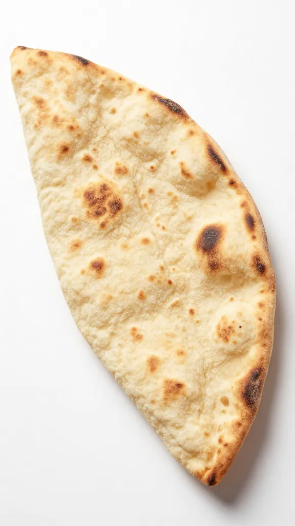 single pita pocket with amba streak on rim