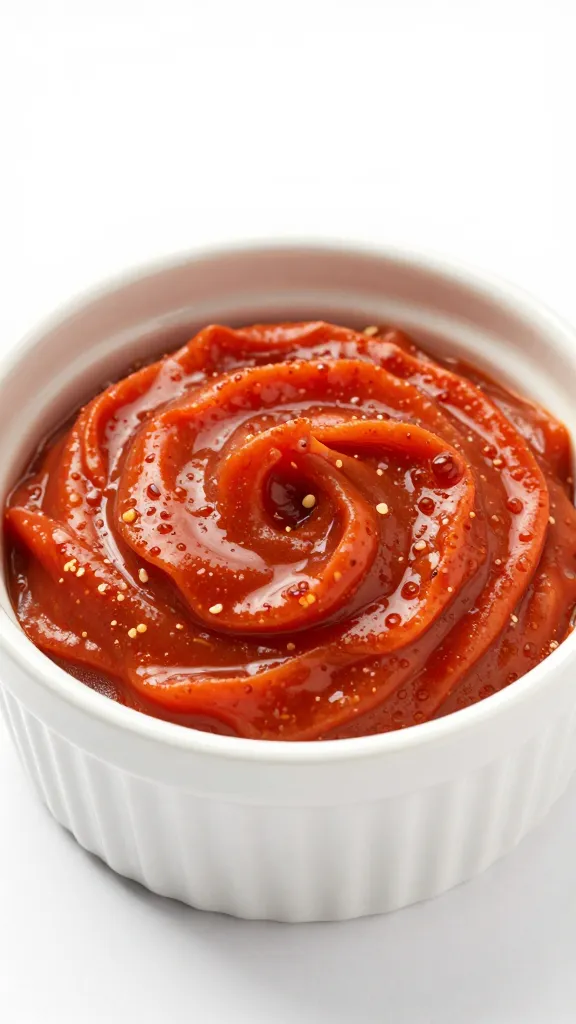 chili-flecked amba swirl in small ramekin
