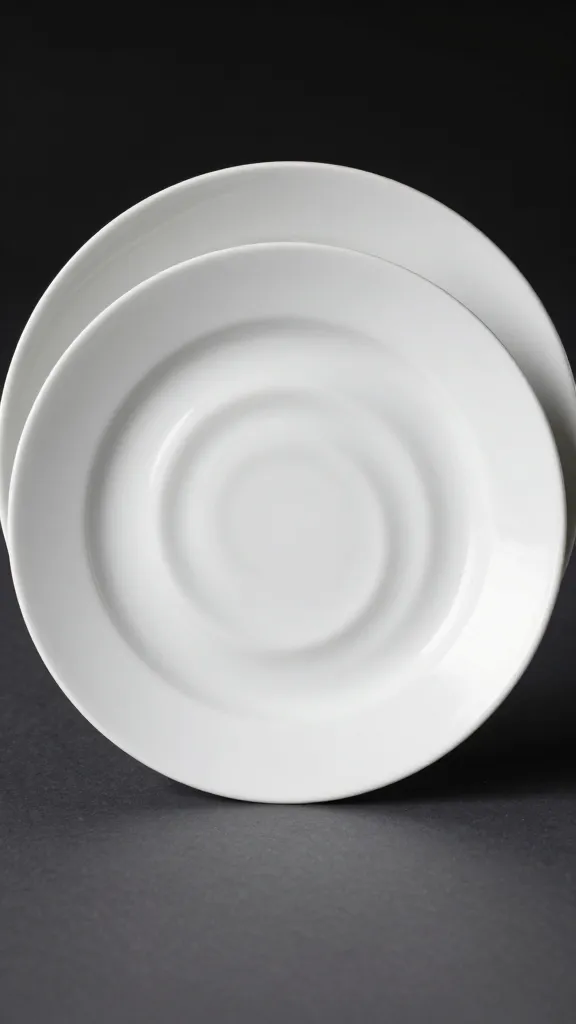 toum swirl on white porcelain plate, studio lighting