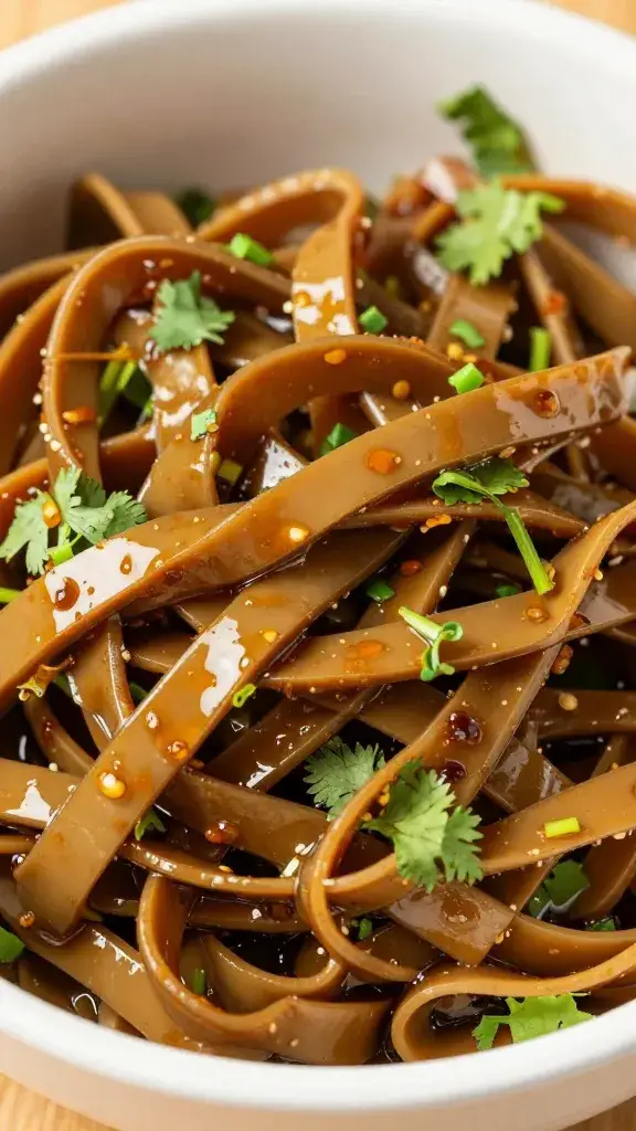 closeup bowl of zhoug with visible cilantro flecks