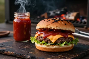 Mesquite Smoked Ketchup | Backyard Burger Upgrade Now