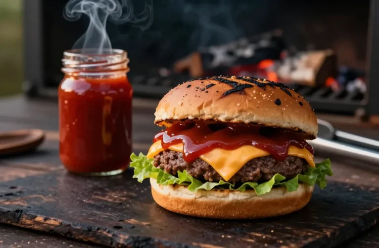 Mesquite Smoked Ketchup | Backyard Burger Upgrade Now
