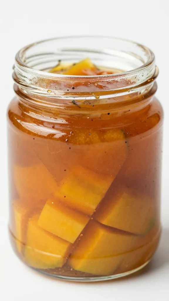 Closeup jar of Scorpion Pepper Mango rib glaze
