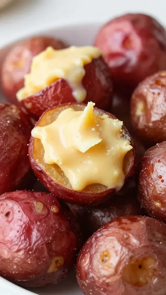 boiled red potato glazed with cajun crawfish butter, macro