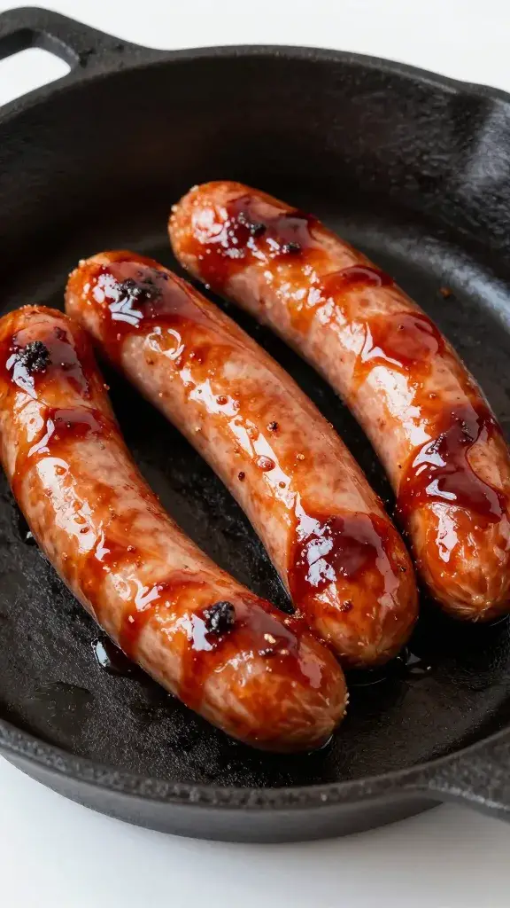 single cast-iron skillet sausage, glossy maple-paprika glaze