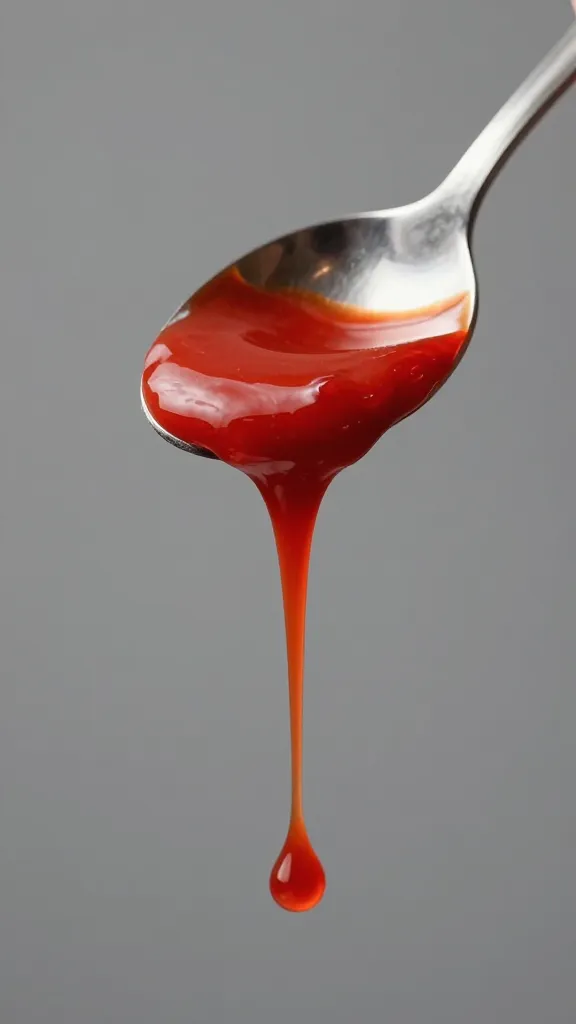 spoonful of red tikka butter dripping, studio lighting